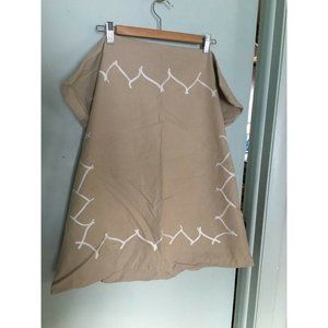 SIMPLY VERA~VERA WANG EURO pillow sham tan/beige with white cording